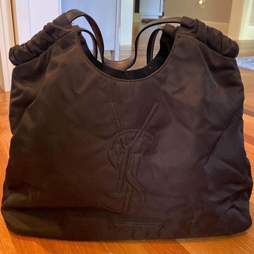 YSL Belle Du Jour RARE NYLON Tote - Picture 2 of 16